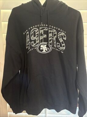NFL San Francisco 49ers Black Pullover Hoodie with White Logo ITEM 23